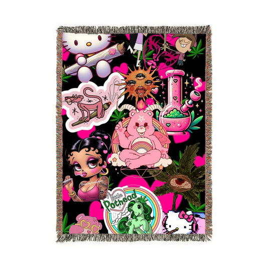 Stoner Babe Collage Throw